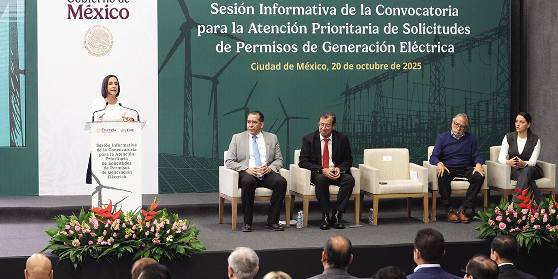 Luz González (izq.), secretaria de Energía, ayer, en conferencia.