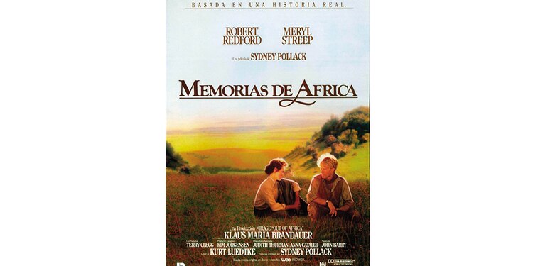 Memorias de África
Año: 1985
Protagonizó esta historia con Meryl Streep. Es un drama ambientado en Kenia en el que hace el rol de un hombre aventurero y apasionado. La actriz ha dicho que vivió uno de sus mejores besos en pantalla.
