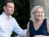 Jordan Bardella, de Reagrupamiento Nacional, y Marine Le Pen, en julio.