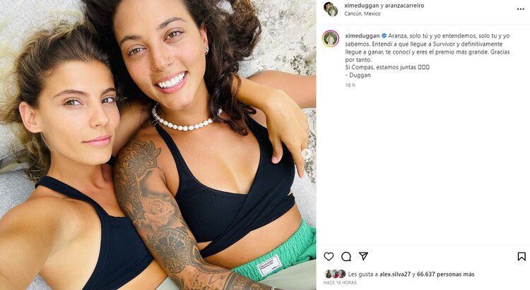 Ximena Duggan presume su noviazgo con Aranza de Survivor México