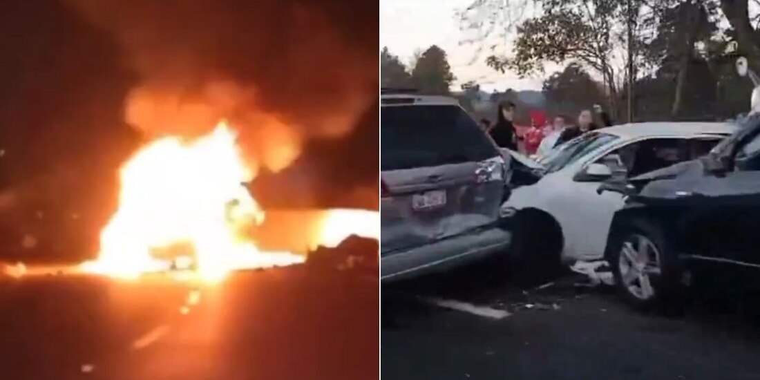 Doble accidente en la México - Cuernavaca complica la circulación.