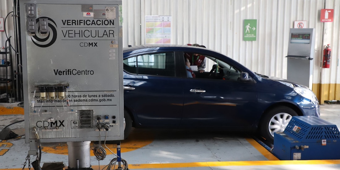 Un verificentro en la Ciudad de México, en una fotografía ilustrativa.