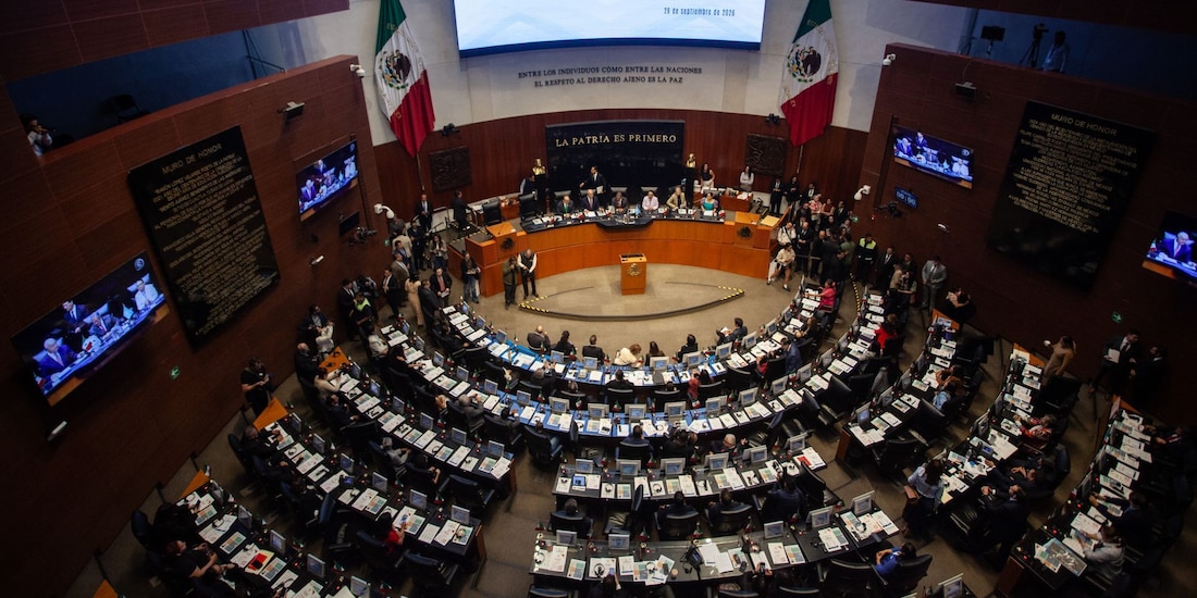 Aspecto de una sesión del Senado de la República, en una fotografía ilustrativa.