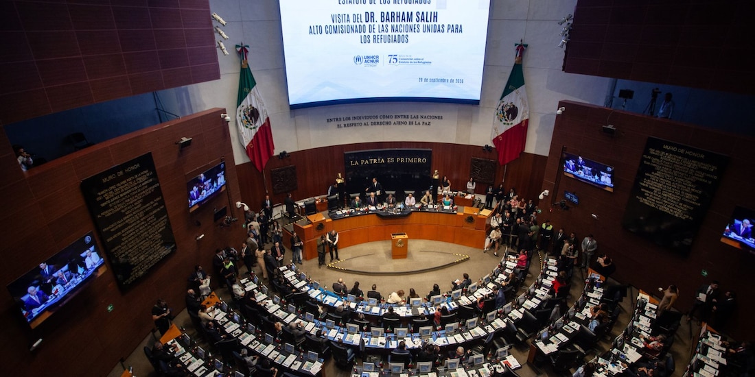 Aspecto de una sesión del Senado de la República.