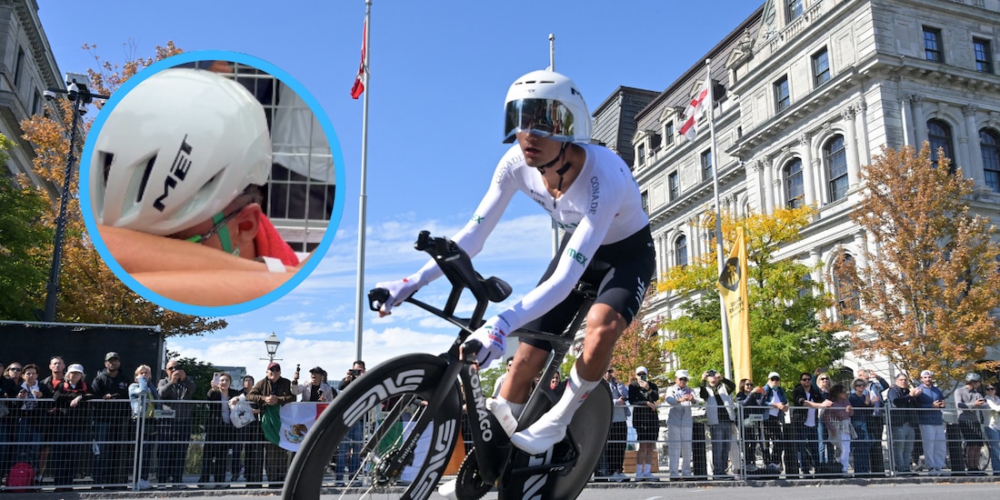 Isaac del Toro lloró tras no lograr podio en el Mundial de Ciclismo 2026.