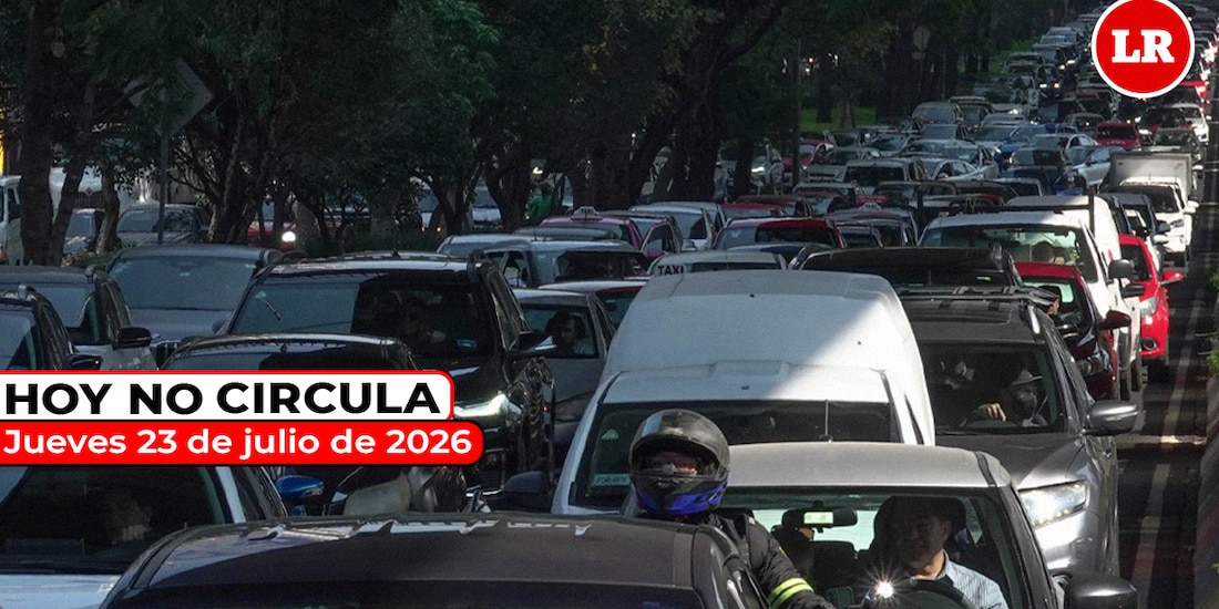Consulta el Hoy No Circula para este jueves 23 de julio de 2026 en la Zona Metropolitana del Valle de México.