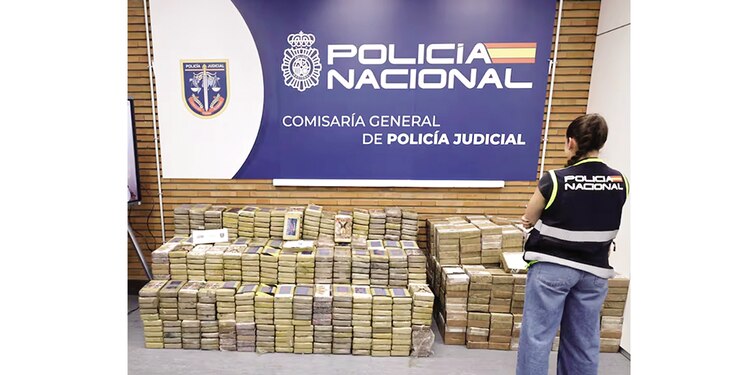 Parte de la droga decomisada el pasado 18 de noviembre en diversas ciudades del país ibérico, ligada al CJNG.