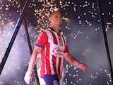 Javier 'Chicharito' Hernández durante su presentación con Chivas en el Estadio AKRON, el pasado 27 de enero.