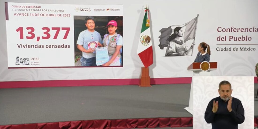 La Presidenta de México informó sobre censos levantados.