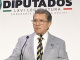 El presidente de la Jucopo en San Lázaro, Ricardo Monreal, en conferencia, en imagen de archivo.