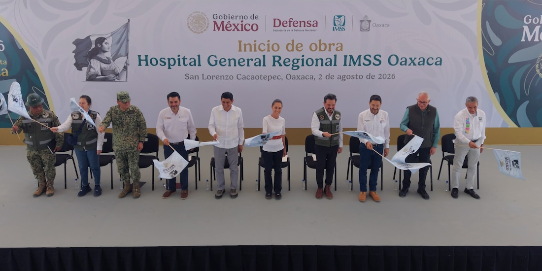 Presidenta Claudia Sheinbaum encabeza inicio de obra de Hospital General Regional IMSS Oaxaca.