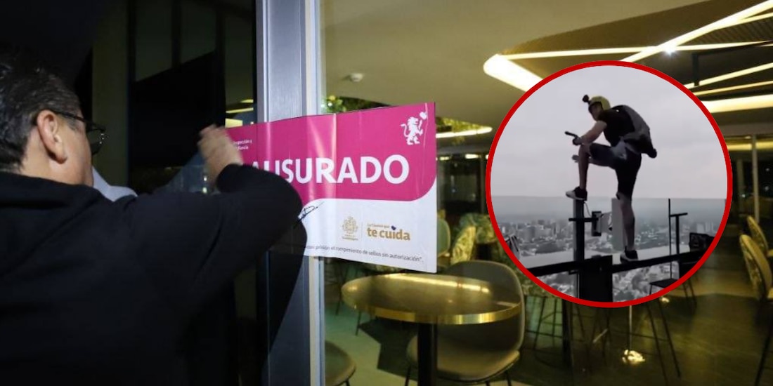 Hombre realiza peligroso salto desde hotel en Guadalajara