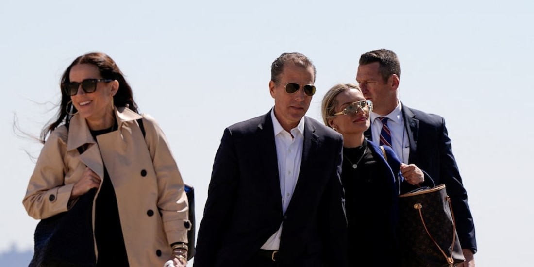 Hunter y Ahsley Biden, hijos del expresidente Joe Biden.