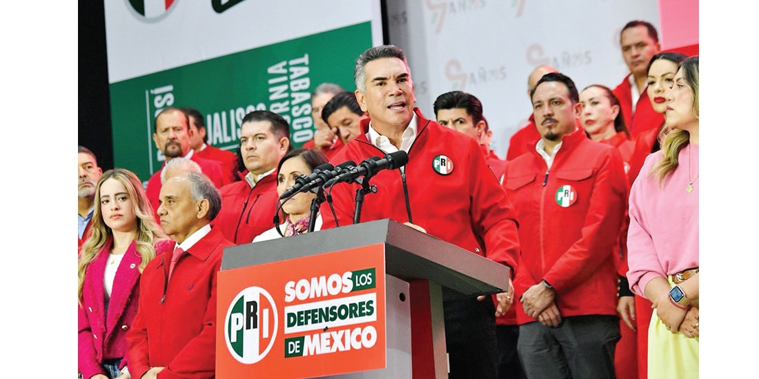 El dirigente nacional del PRI, Alejandro Moreno, en foto de archivo que difundió ayer, junto con su mensaje.