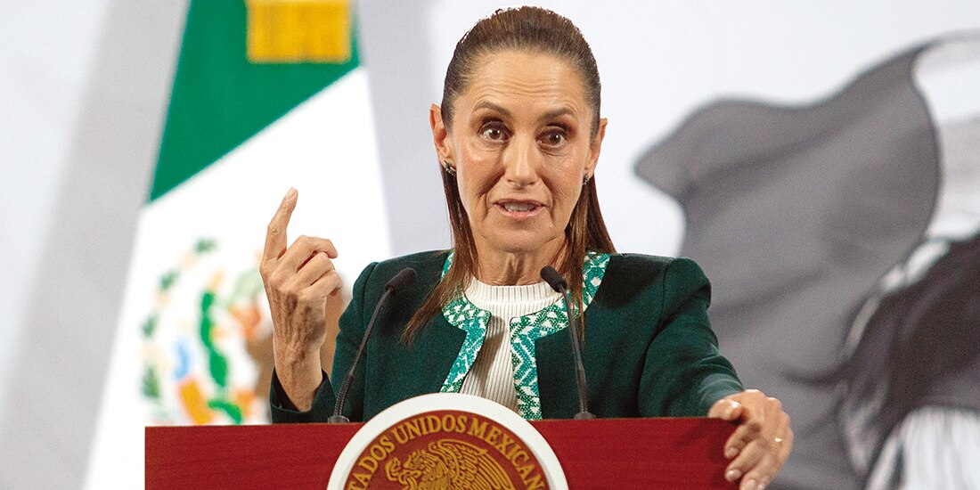 La Jefa del ejecutivo, Claudia Sheinbaum, ayer en conferencia de prensa.