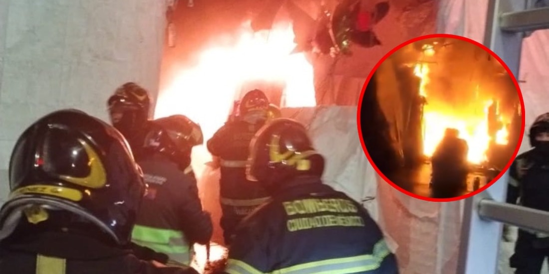 Se registra fuerte incendio en zona del Mercado de la Merced.