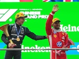 Kimi y Hamilton en el podio del Gran Premio de China.