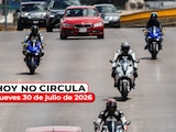 Te informamos las restricciones del Hoy No Circula para este jueves 30 de julio de 2026.