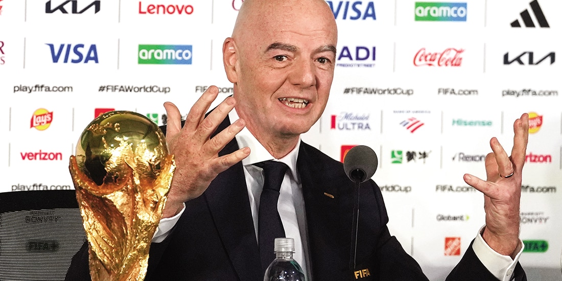 El mandatario en una conferencia de prensa durante la Copa del Mundo que se celebró el mes pasado.