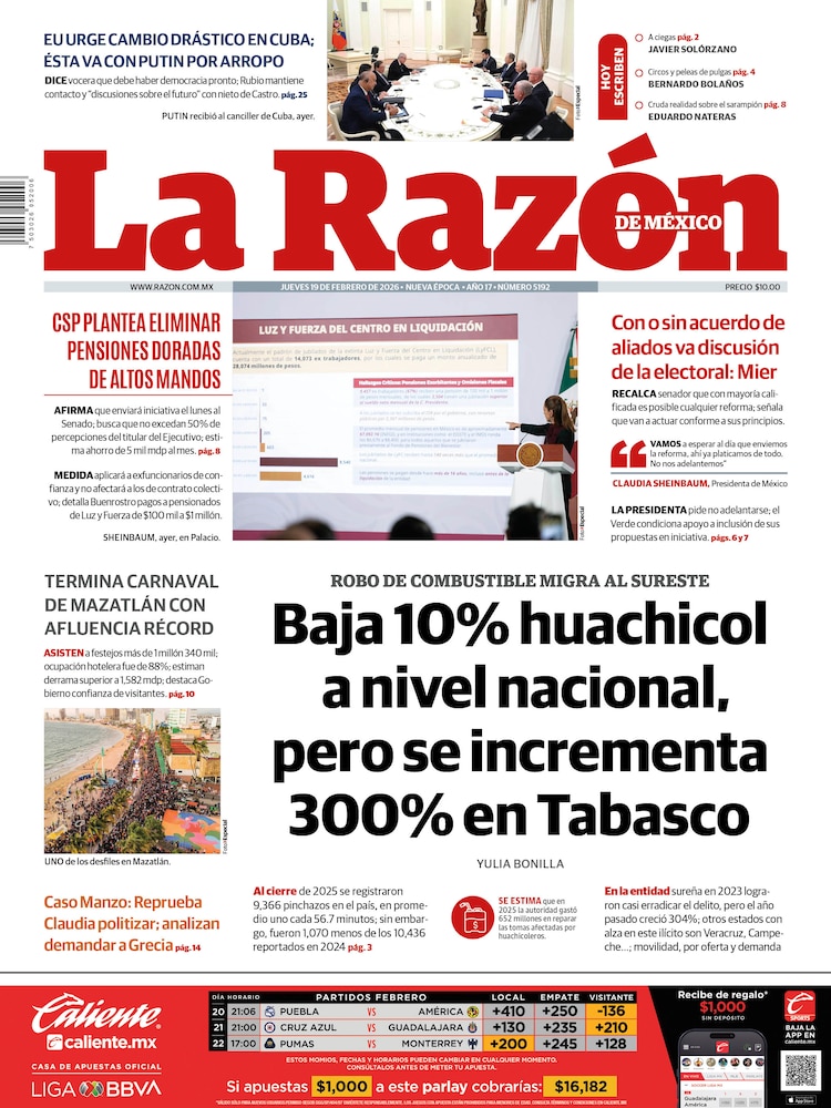 La Razón 19 Febrero 2026