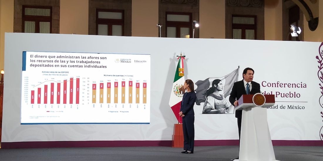 Conferencia en Palacio Nacional.