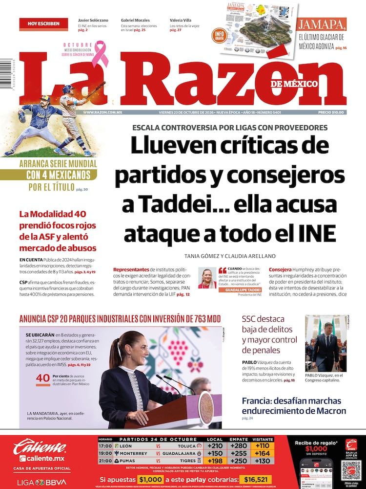 La Razón 23 Octubre 2026