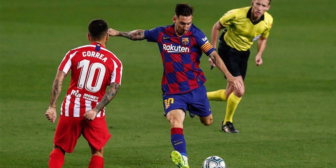 El sudamericano dispara al arco del conjunto colchonero.