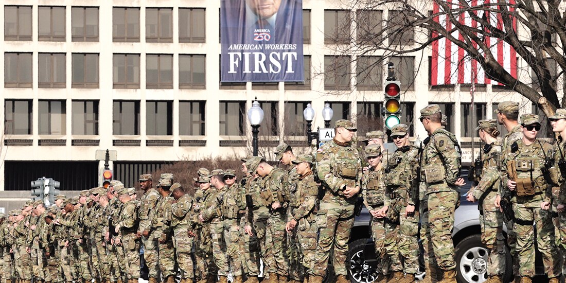 Soldados de la Guardia Nacional del Ejército de EU, el pasado 8 de enero.