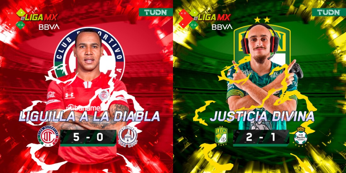 Felipe Pardo y Nico Sosa llevaron a Diablos Rojos y Esmeraldas a la antesala de la Final de la eLiga MX.