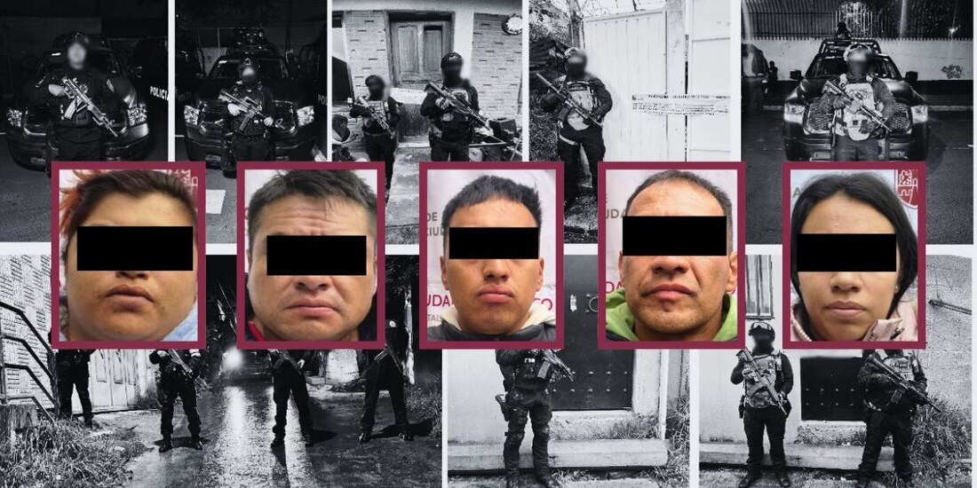 Detienen a cinco integrantes de "Los mojarras", entre ellos a la presunta líder.