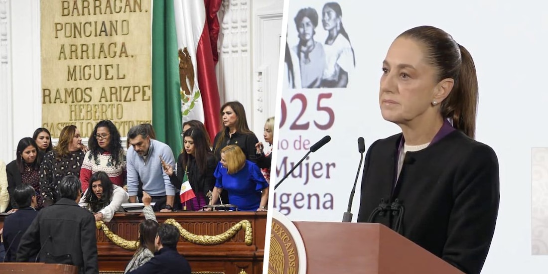 Claudia Sheinbaum condena pelea en el Congreso CDMX.