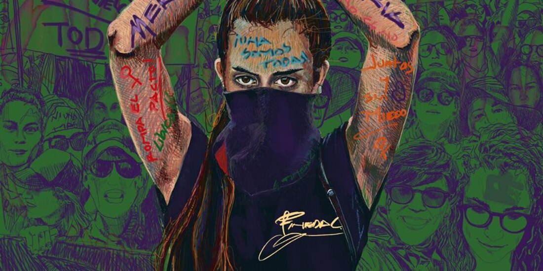 "Nos merecemos otra historia", obra de la artista Paola Pineda Córdova.