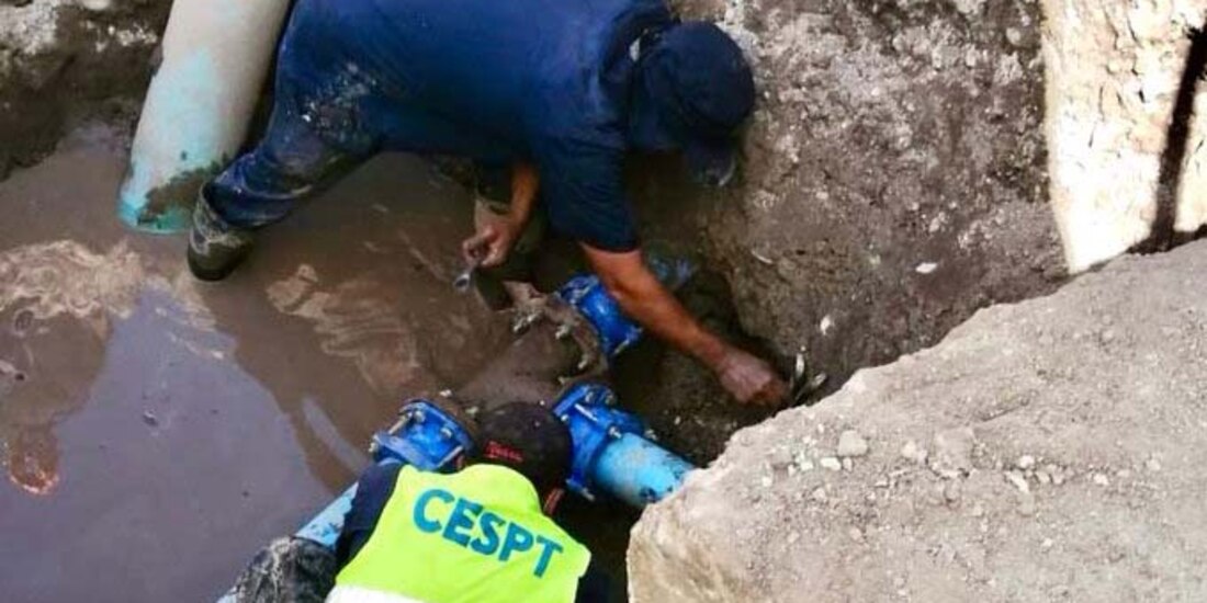 Personal de la CESPT identifica servicios irregulares y repara zonas afectadas.
