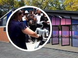 Clara Brugada baila con robot en divertido momento durante inauguración de Utopía Ceylán.