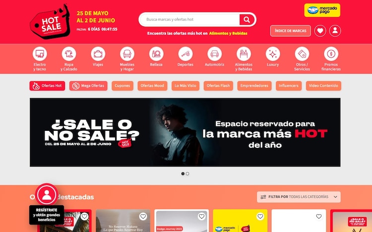 Así luce el sitio web oficial del Hot Sale 2026.