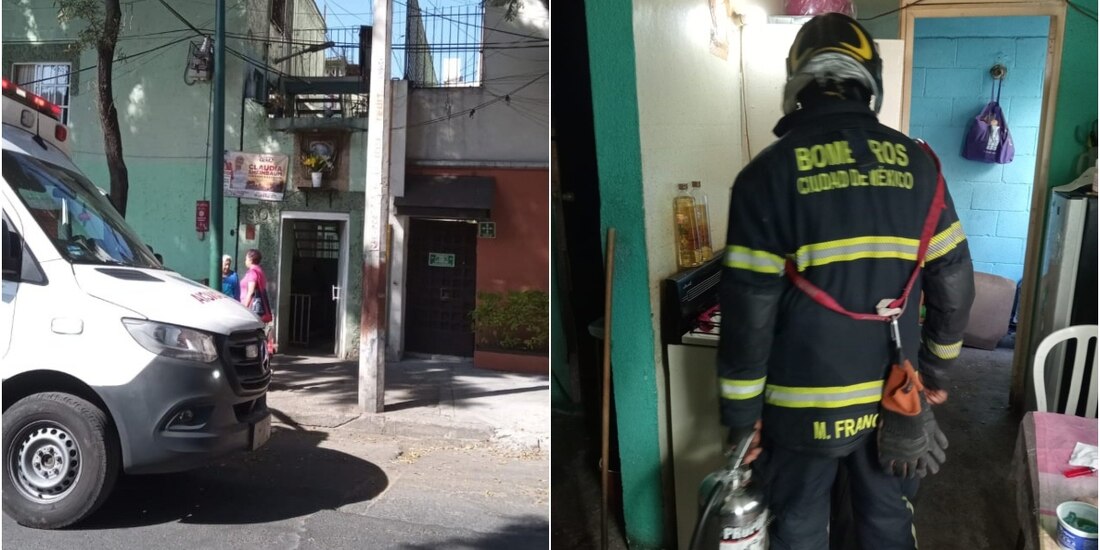 El incidente dejó tres personas lesionadas en la colonia Obrera. Foto: X, @Bomberos_CDMX / @SGIRPC_CDMX