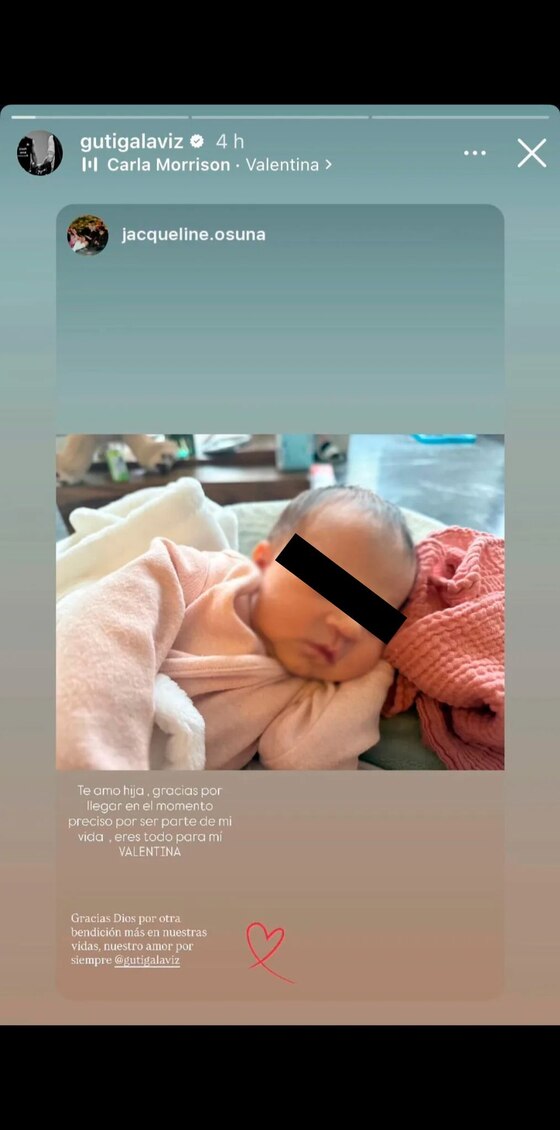 Erick Gutiérrez presume a su bebé en redes sociales.