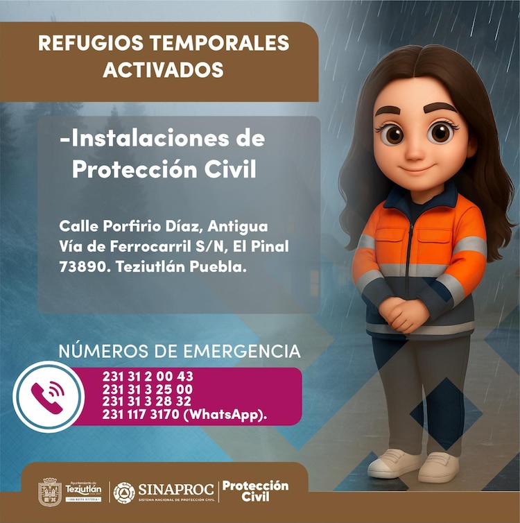 Refugio temporal de Tezuitlán, Puebla