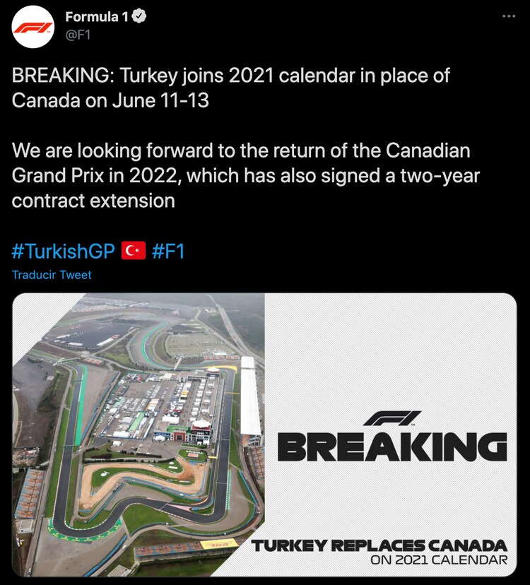 Publicación de la Fórmula 1