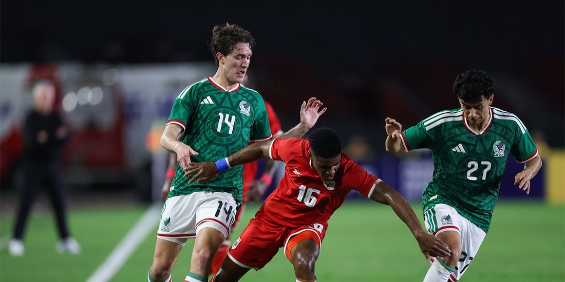 Una acción del Panamá vs México, partido amistoso previo al Mundial 2026