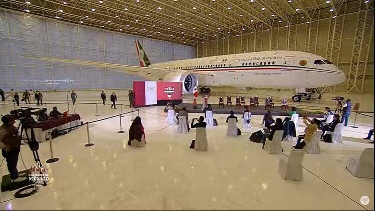 El avión presidencial, el 27 de julio de 2020.