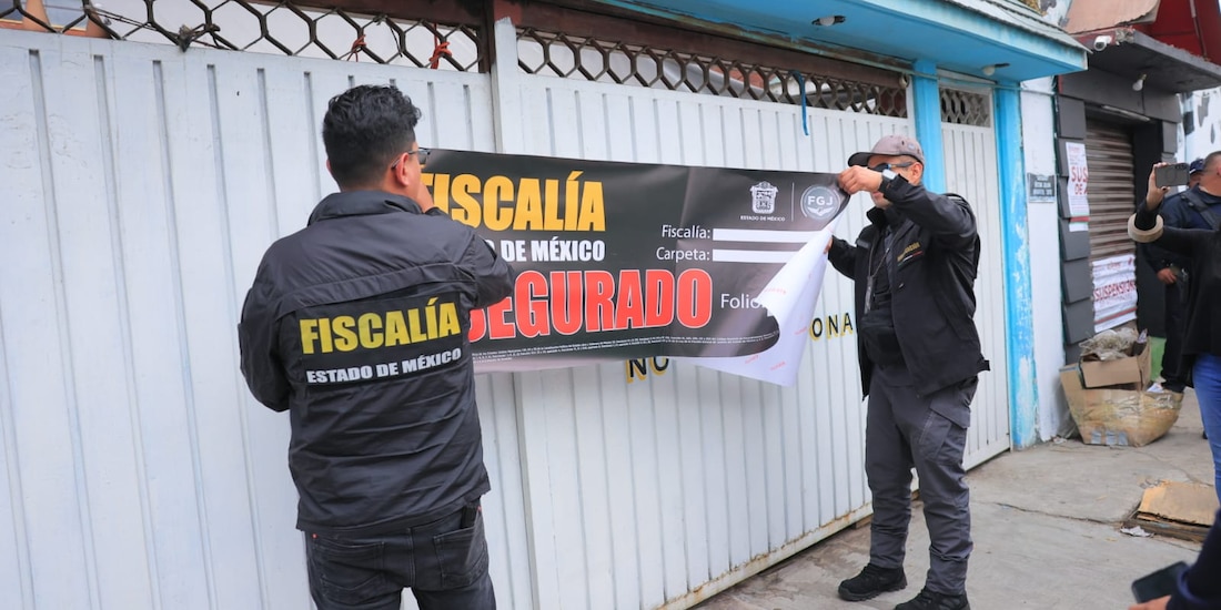Momento de la clausura de operaciones irregulares.