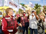 Laura Beristain Navarrete, candidata a presidenta municipal de Solidaridad de la coalición "Juntos Haremos Historia en Quintana Roo".