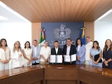 El gobernador Pablo Lemus detalla las nuevas iniciativas constitucionales para la niñez jalisciense.