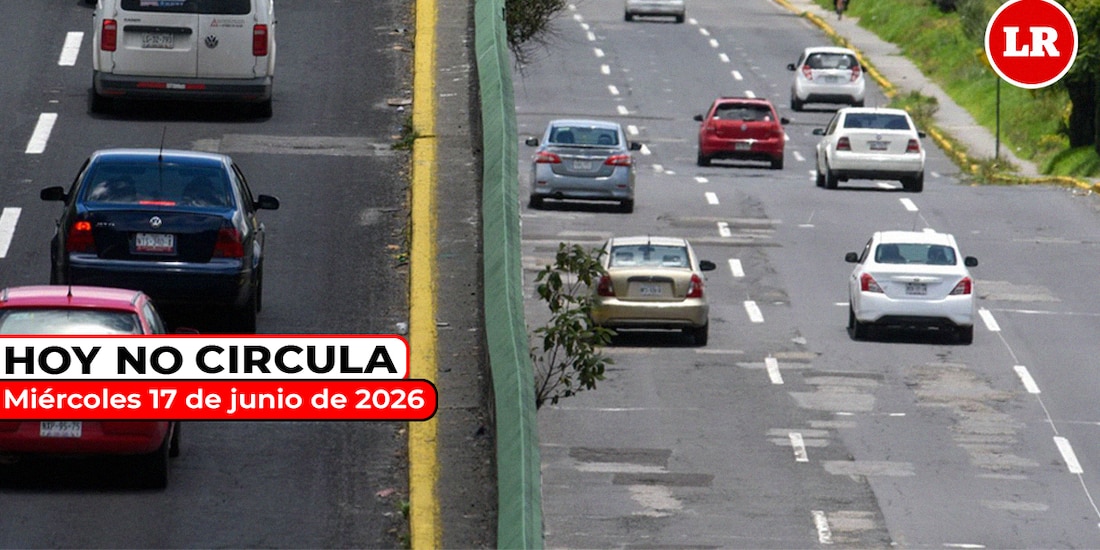 Revisa cómo aplica el Hoy No Circula este miércoles 17 de junio de 2026 en la Zona Metropolitana del Valle de México.