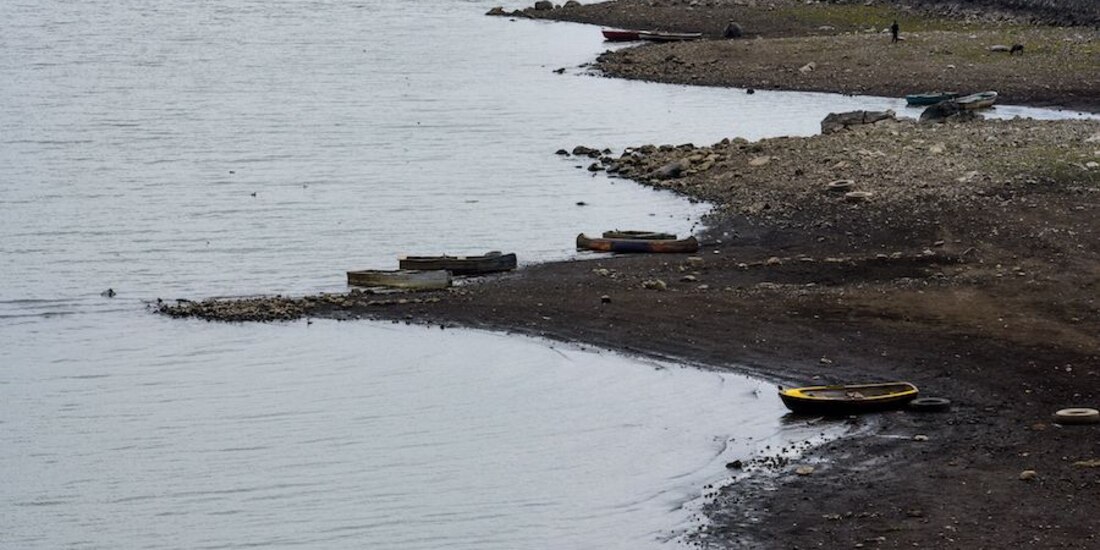 Aspecto de la presa Villa Victoria, en el Edomex, en mayo pasado.