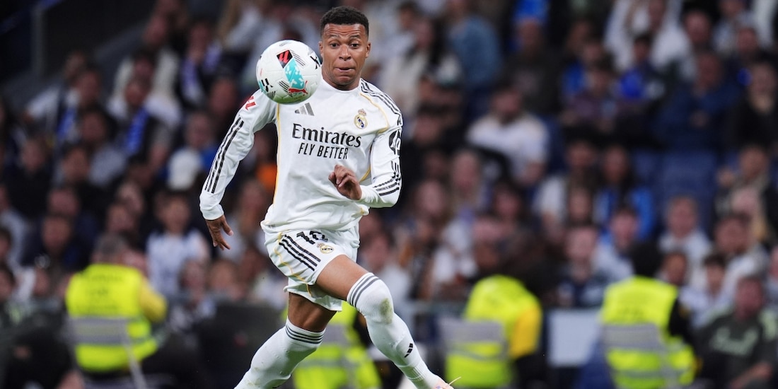 Kylian Mbappé en el duelo Real Madrid vs Real Oviedo en LaLiga