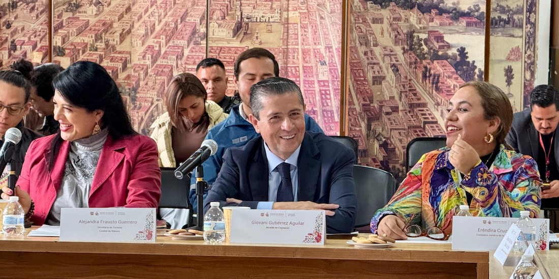 El alcalde de Coyoacán, Giovani Gutiérrez.