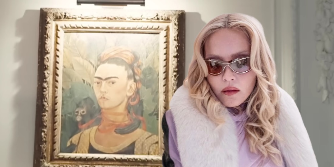 Así llegó a Madonna el autorretrato de Frida Kahlo