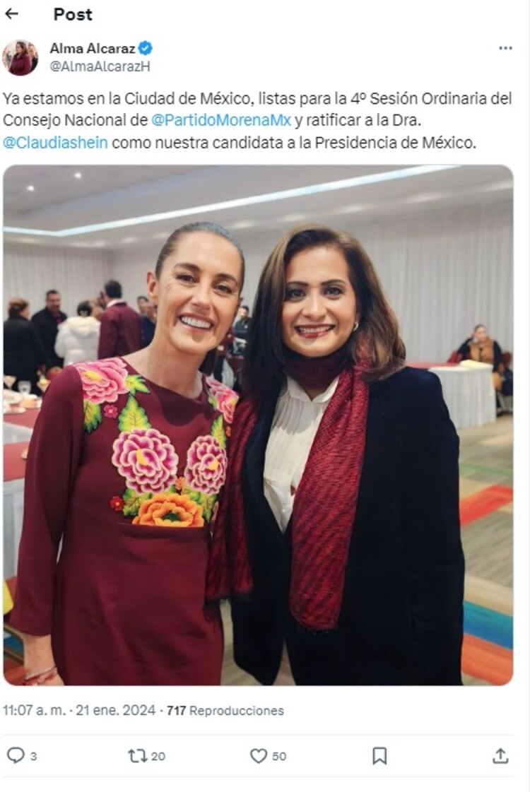 Imagen del mensaje en redes.